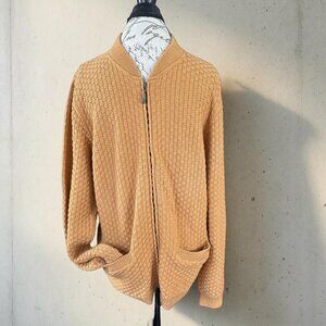 Armor Lux Mustard Zip up Sweater Size large